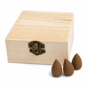 Premium Sandalwood Backflow Incense Cones Set with Tweezers - 36 Pcs Natural Aromatherapy for Relaxation, Stress Relief, Meditation & Anxiety, Long Lasting Bullet Cones for Home Office Decor, 60.48g
