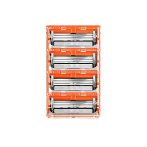 Dollar Shave Club Classic 4 Blade Razor Refills – Easy Rinsing Stainless Steel Razor Blades for Thick Hair & Hard-to-Reach Areas