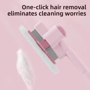 Pet Cat Comb for Long Hair Cats Knot Remover Deshedding Tool Self Cleaning Slicker Brush for Dogs Pet Grooming Comb