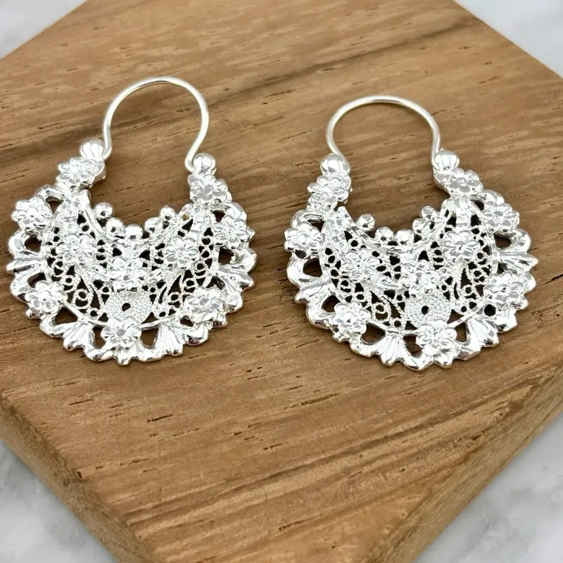 Jerezanas Earrings 925 Sterling Silver | Handcrafted Mexican Earrings