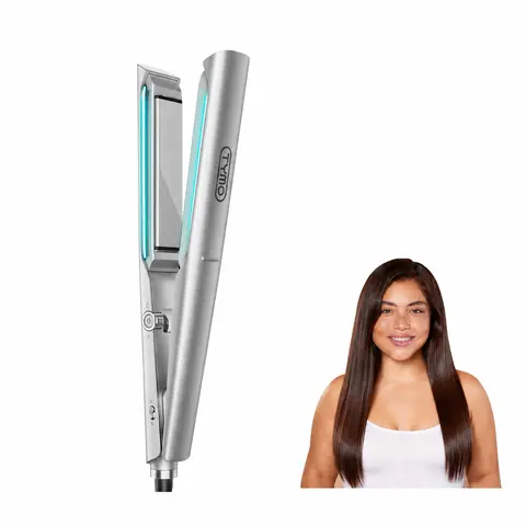 【Live Only】TYMO FLAIGHT HOLO 2-in-1 Dual Voltage Straightener and Curler, Keratin Micro-Gold Ceramic Coated Plates, Temperature Memory, Hair Shaft Hydration, Suitable for All Hair Types, 2-In-1 Flatiron And Curler