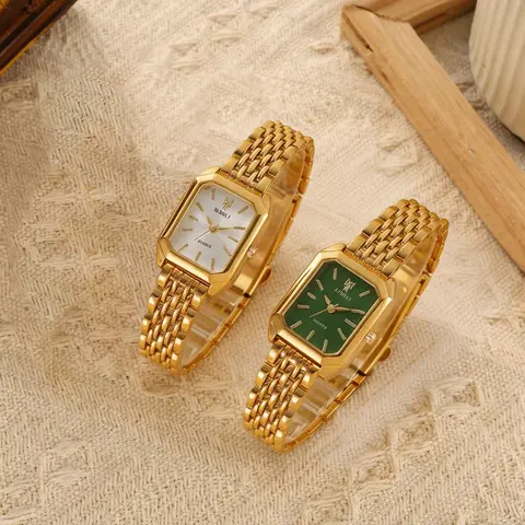 4-piece Women's Watch Set, Square Dial Fashion Watch, Quartz Analog Watch, Fashionable Watches, Gift for Birthday, Mother's Day, Valentine's Day, Accessory for Women, Mom, Daughter & Girlfriend, Fashionable Wristwatch Set