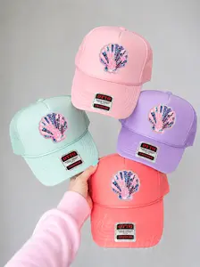 Colorful Sequin Seashell Summer Patch Otto Trucker Hat
