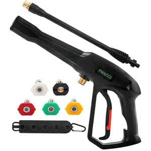 PWACCS Car Wash Spray Lance Replacement with Extension Wand Kit — Power Washing Trigger Handle with 5 Spray Nozzles — Pressure Washer Parts Compatible with Ryobi, Green Works & Karcher — 2000 PSI MAX, ChristmasGift