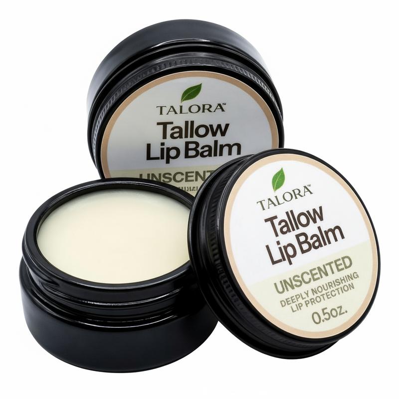 TALORA Tallow Lip Balm: Unscented (0.5oz)