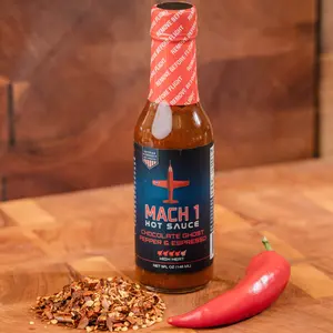 Mach 1 Hot Sauce Chocolate Ghost Pepper and Espresso 5 fl oz 148 mL Veteran Owned Medium Heat with Scotch Bonnets & Ginger Floral Sweet Notes