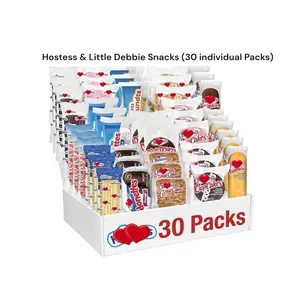 Hostess & Little Debbie Assorted Cake Individually Wrap 30 Single Cakes- Mini Cakes Variety Box- Flavors will Vary