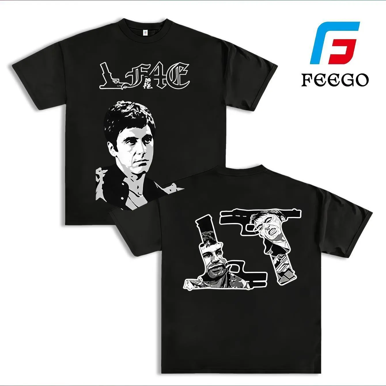 SCARFACE TSHIRT 2 SIDE, Gift for men, Gift for him, Gift for your boyfriend god gift Casual Streetwear