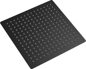 BESy 1 Count Rain Shower Head, Square Rainfall & High Pressure Stainless Steel Bath Showerhead, 1/16" Ultra Thin, Waterfall Full Body Coverage With Silicone Nozzle