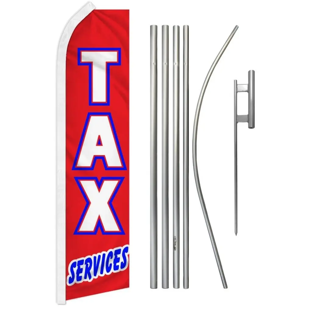 Aluminium-Steel Complete Banner & Pole Kit, 11.5x2.5ft Windproof 140kg Super-Knitted Polyester Display, All Seasons Business Advertising & Home Festive Party Backdrop Supplies with Curved Sleeve