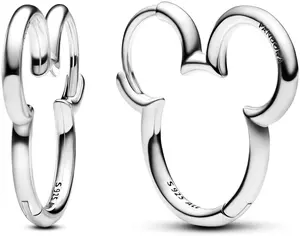 Disney x Pandora Disney Mickey Mouse Silhouette Hoop Earrings 293528C00