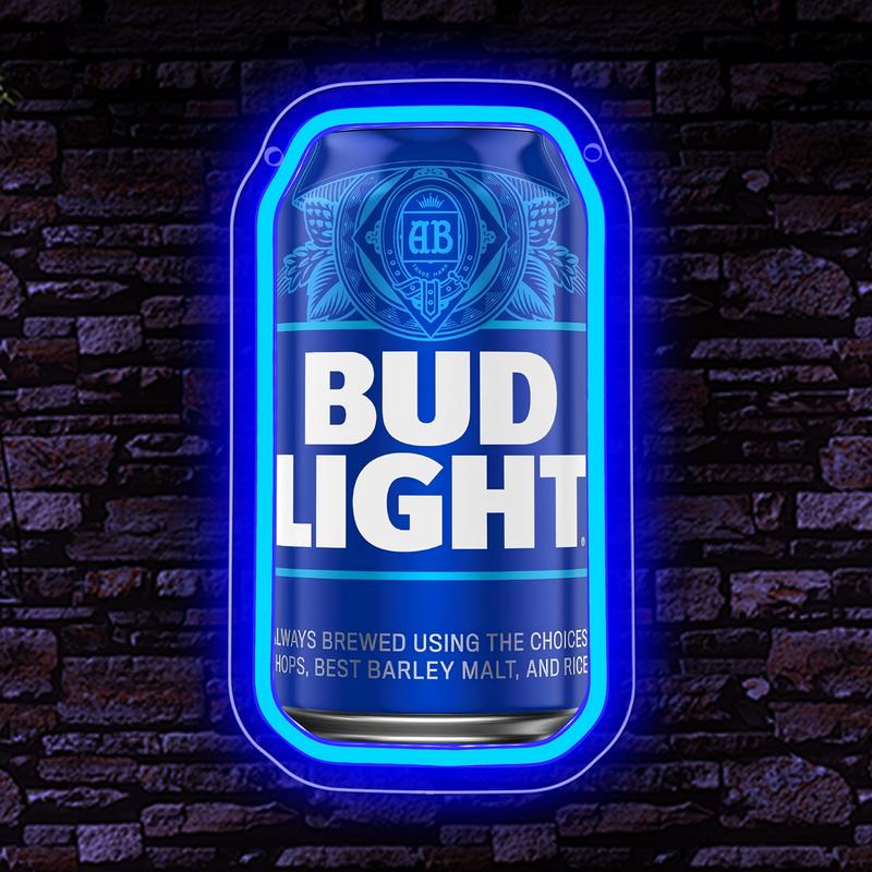 Bud Light Beer Neon Sign for Wall Decor Dimmable Beer Neon Signs Bar Led Sign Neon Sign for Man Cave Light Up Sign for Bedroom Home Bar Shop Pub Bistro Party Hotel Game Room Decor Gifts
