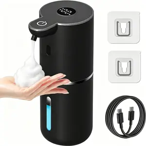 Touchless Automatic Soap Dispenser, USB-Rechargeable Electric Liquid Dispenser – IPX5 Waterproof, 6-Level Adjustable, Great for Kitchen, Bathroom & Home Decor – Stylish & Functional