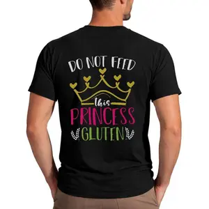 This Princess Gluten-Free T-Shirt Whimsical Crown Graphic Tee Humorous Casual Wear for Gluten-Free Princesses and Dietary Awareness