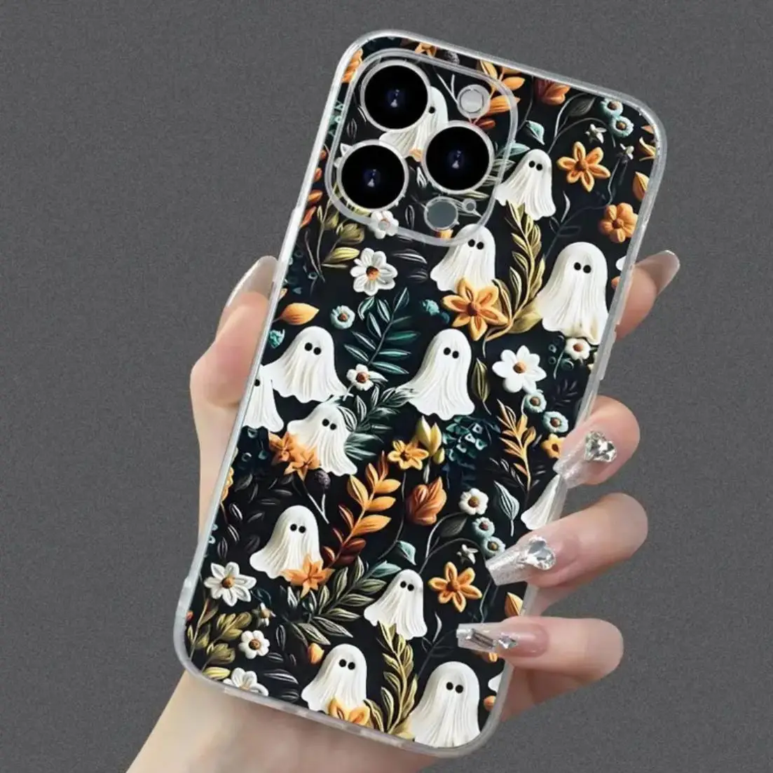 Halloween Themed Phone Case, Shockproof & Anti-fall Phone Protective Cover, Decorative Phone Protector Case, Anti-drop Phone Cover Compatible with iPh