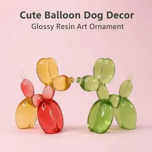 Cute Balloon Dog Art Decoration, Gradient Color Bedroom Living Room Soft Furnishing, Adorable Home Decor Accessory
