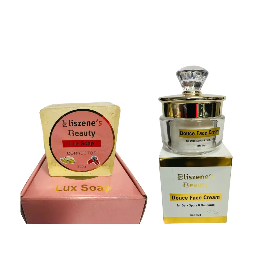 Eliszene's Beauty Douce Face Cream & Lux Corrector Soap Combo | Brightening & Nourishing Skincare Set for Radiant-Looking Skin