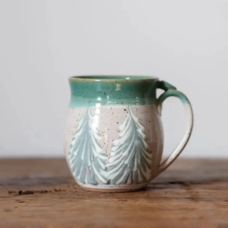 Winter Trees Ceramic Coffee Mug - Perfect for Your Morning Drinks - Washable, Drinkware Stylish Outdoors