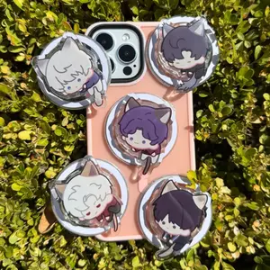 Chibi Love and Deepspace Magnetic Adhesive Phone Grip Cat Caretaker Kitty Rafayel Xavier Zayne Sylus Caleb