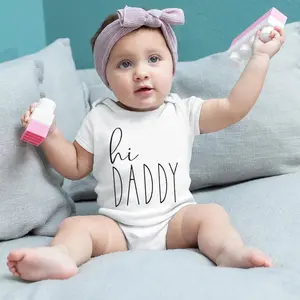 Hi Daddy Bodysuit Dad Newborn Pregnancy Announcement Hello Daddy Baby Unisex Hey Dad Onesie Announcement
