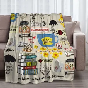 Gil-more Girls Throw Blanket Flannel Blanket Ultra-Soft Fleece Throw Cozy Fuzzy Plush Flannel Blanket Suitable for All Seasons Couch Bed Living Room Sofa Bedroom Chairs Dorm Birthday Valentine's Day Christmas Gifts