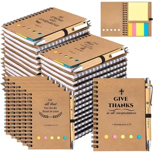 20 Sets Christian Gifts Bulk Prayer Journal Christian Spiral Notebooks with  Verse Pens Small Notepad Religious Gifts for Women Men Church Members  Study Group Church Families