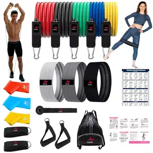 Kepon Resistance Bands Set – Long & Fabric Loop Bands for Exercise, Stretching & Physical Therapy – Booty, Glute, Mini & Ankle Bands for Home, Gym, Travel & Rehab Workouts