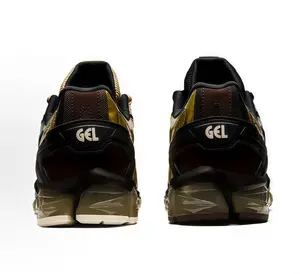Black & Gold Retro Sneakers – Asymmetrical Design with Patent Leather & Mesh Upper, Perfect for Streetwear or Daily Wear