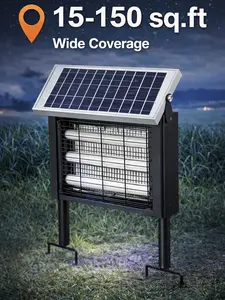 A must-have solar mosquito killer lamp for summer yards! It stores power by day and activates auto night mode, killing mosquitoes physically with no odor. Waterproof and durable, it works great for gardens and camping to keep mosquitoes away safely.