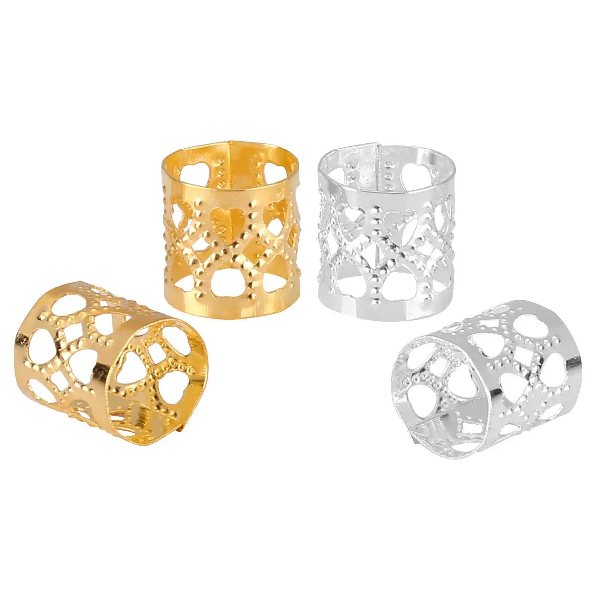 200 count Dreadlocks Beads Hair Braid Rings Clips Dread Locks Hair Braiding Metal Cuffs Decoration/Accessories ,  and