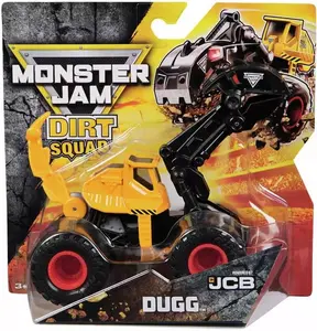 Monster Jam Dirt Squad Dugg Excavator Truck, 1:64 Scale Die-Cast Vehicle, Official Spin Master Monster Truck, Powered by JCB