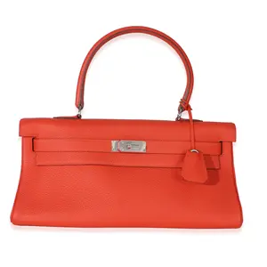 Pre-owned silver tone Shoulder Bags NY155610 Hermès Capucine Togo Shoulder Kelly 40 PHW