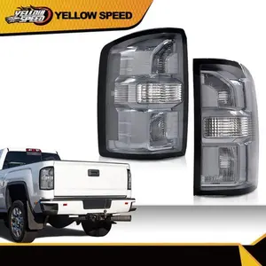 LED Tail Lights - Smoke Pair Brake Lamps, Compatible with 2014-2018 GMC Sierra 1500, 2500, 3500, Led Tail Light