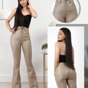 Pantalón Vinipiel Elegant High-Waisted Flared Trousers for Women campana