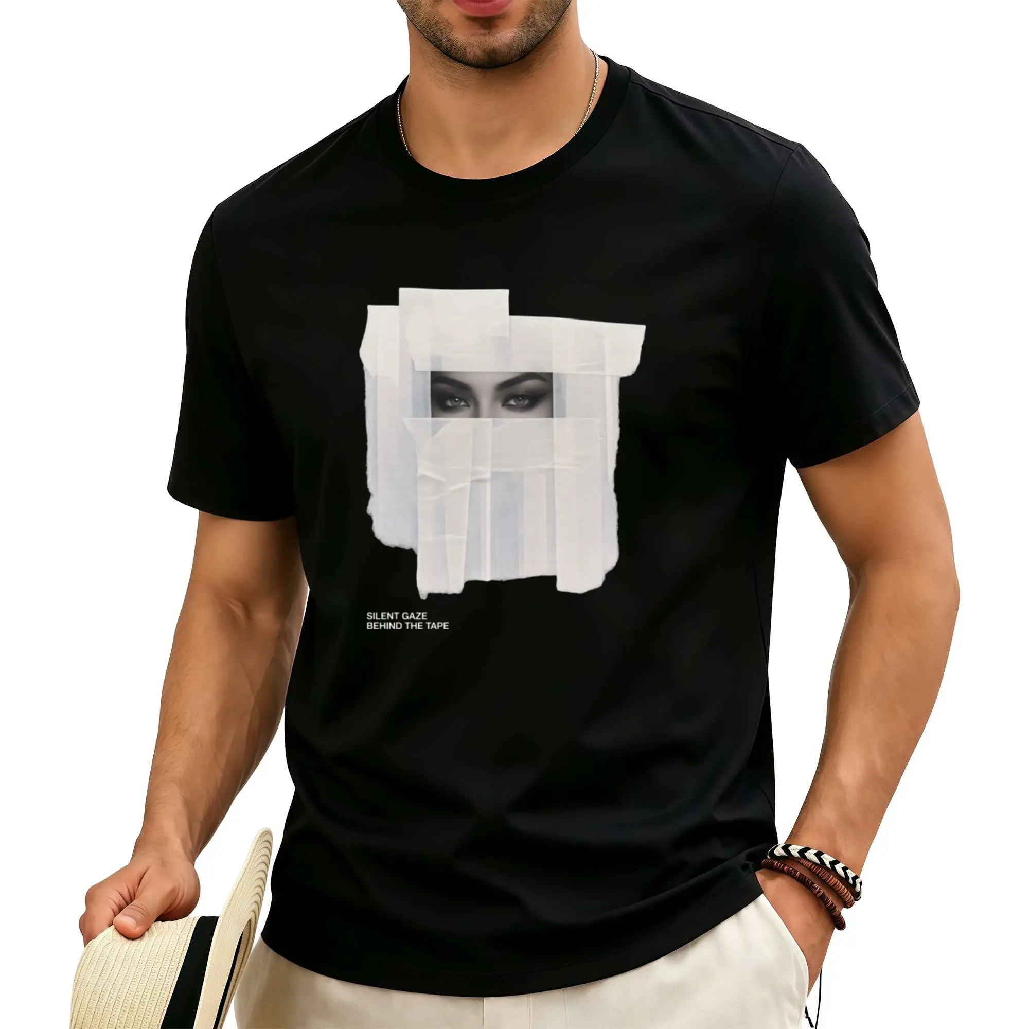 Embrace Moody Contemporary Visual Aesthetics And Express Deep Inner Thoughts While You Wear This Art Graphic T Shirt For Urban Street Outings