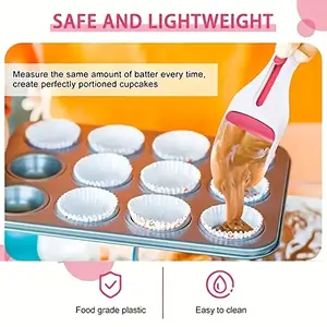 BPA-Free Cupcake Spoon with Decoration, Dishwasher Safe, Non-Drip Baking Tool, Essential for Baking and Dessert Prep, Durable Kitchen Utensil, Baking Supplies