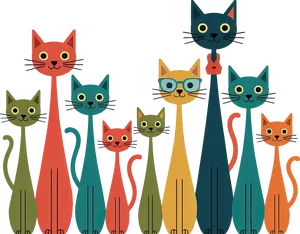 DTF Transfer – Cats Together Multi Sizes (AN-CT001)