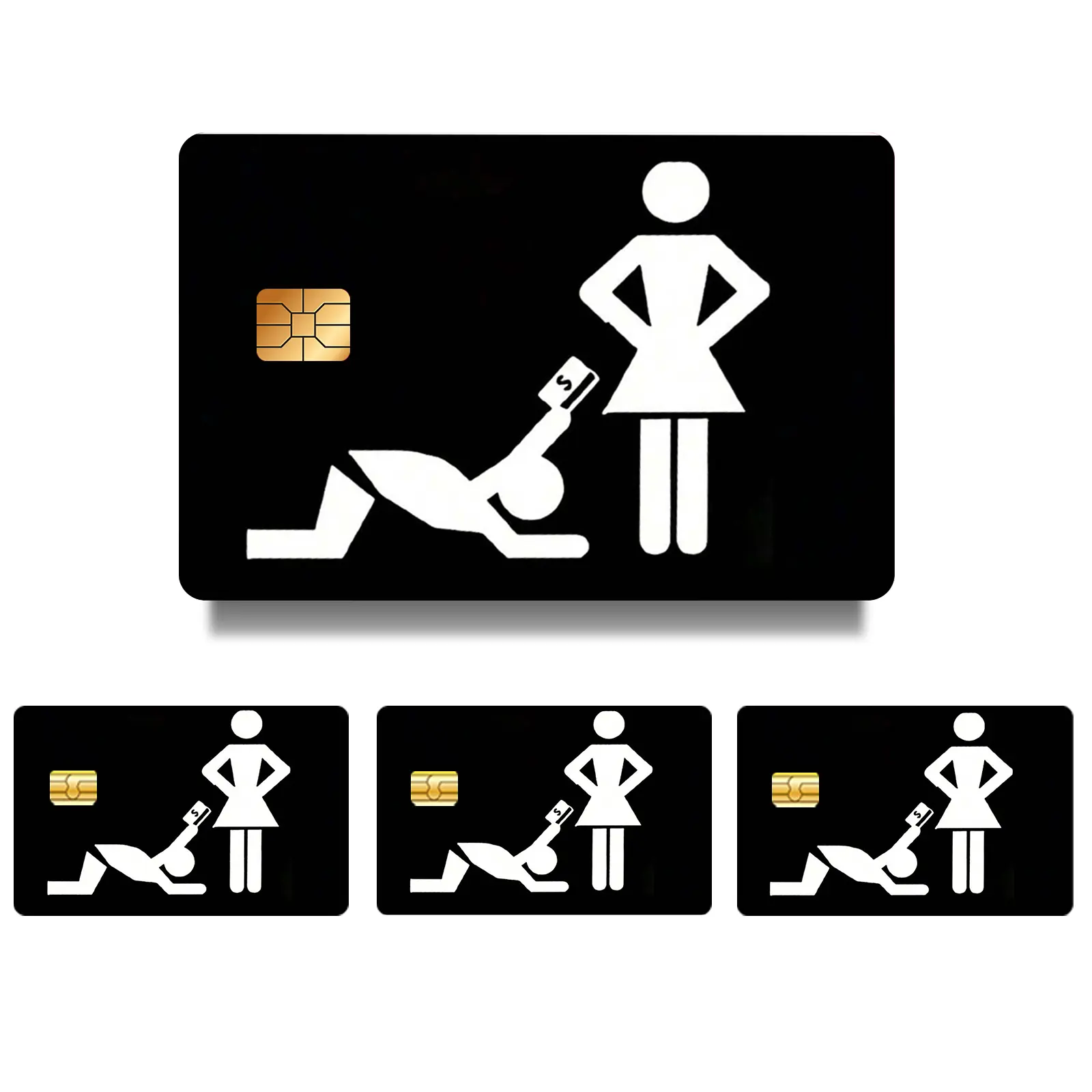 Crown Pattern VIP Member Only Credit Card Skin Sticker, Ultra-thin Waterproof Scratch Resistant Card Sticker, Personalized Bank Card Decorative Sticker, Adhesive Stickers, Customizable Stickers, Sticker Set