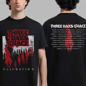 Three Days Grace Alienation 2025 Tour Two-Sided T-Shirt, Official Merch Rock Band Tee for Fans, Fashion Cotton, Full Colors, Full Sizes, For Men, For Women