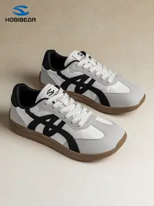 Hobibear Spring Fall Women's Fashion Colorblock Casual Trainer Shoes, Men's Lightweight Wide Foot Hiking Athletic Sports Shoes, Comfortable Walking Sneakers