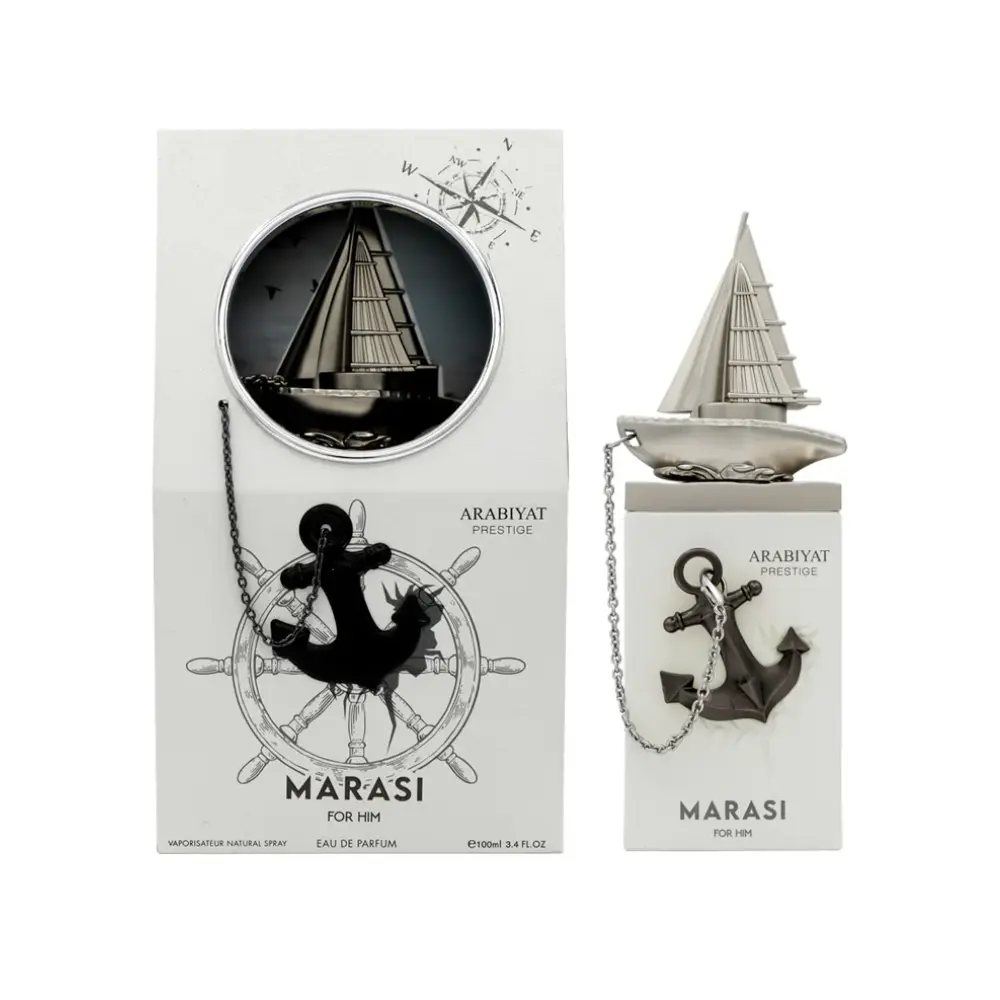 Arabiyat Prestige Marasi For Him Eau de Parfum 3.4 oz | Oriental Spicy Men's Fragrance with Lavender, Mandarin, Frankincense & Patchouli | Long-Lasting Luxury Perfume