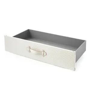 Texture Brand - Rolling Under Bed Storage Drawer - White Diamond