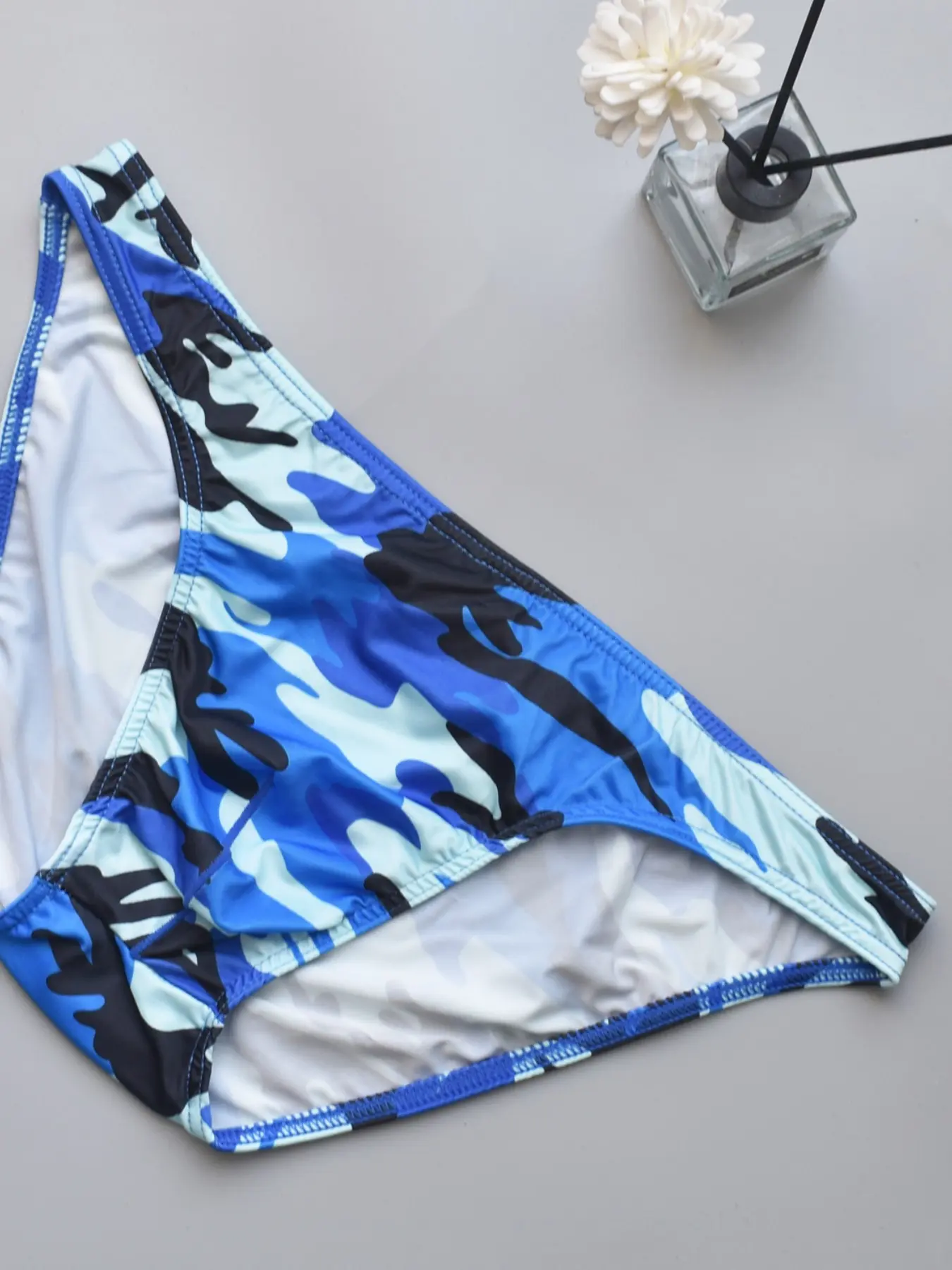Men's Military Style Low Waist Sexy Underwear, Quick-Dry Sports Briefs, Unique Print, Fitted Design, All Seasons, Workout Gym Underwear, Stretchy Sports Underwear, Sporty Underwear