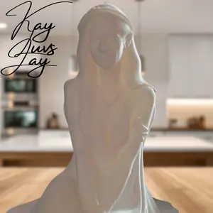 3D Printed Fae Maiden Figurine (4.25”) | Paintable Fantasy Decor | DIY Craft Gift