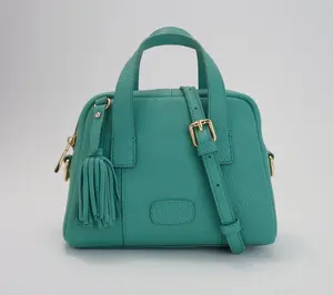 Pom Pom London Leather Bowler Mini Crossbody
