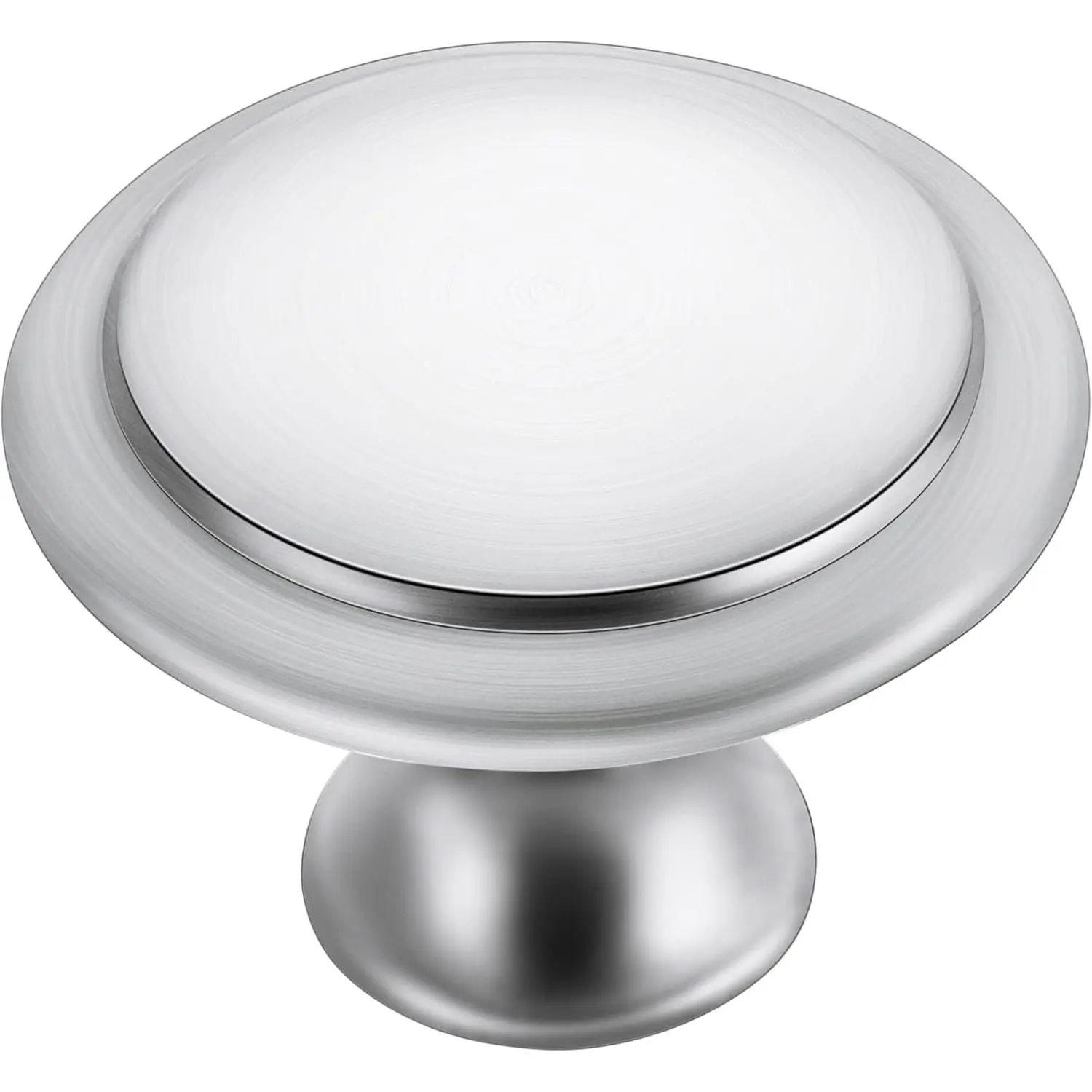 30 Pack Brushed Nickel Kitchen Cabinet Knobs 1-1/4 Inch Round Drawer Pulls Satin Nickel Stainless Steel Drawer Handles Door Hardware for Dresser Cabinets
