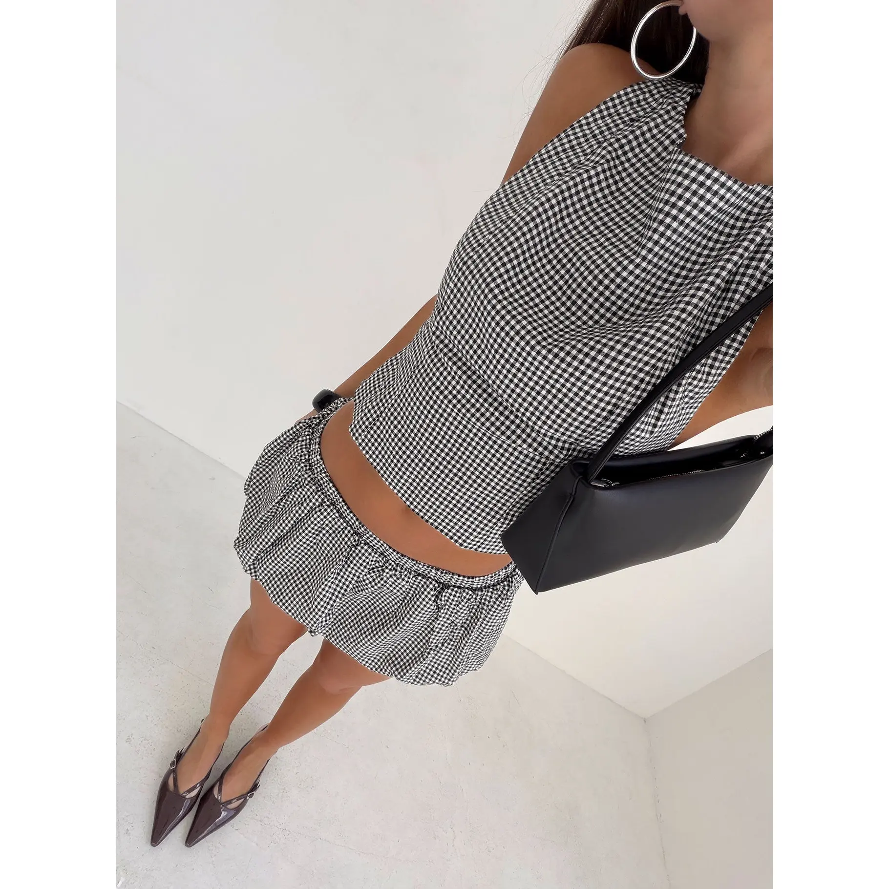 More My Jam Bubble Hem Set Black / White