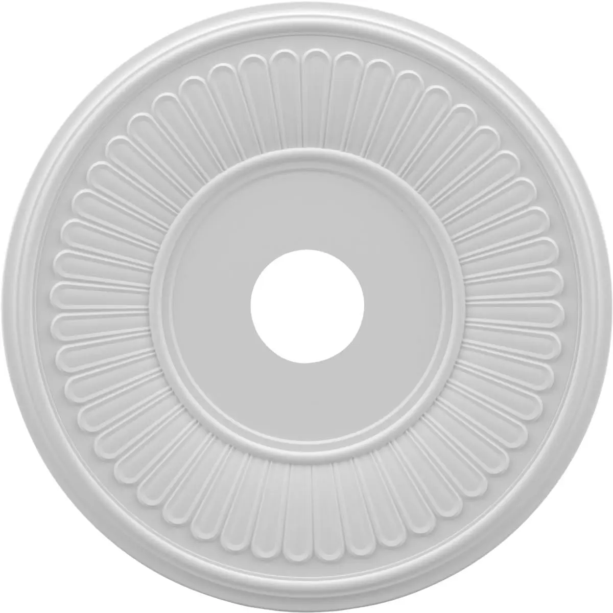 CMP19BE Berkshire Thermoformed PVC Ceiling Medallion (Fits Canopies up to 8 3/8"), 19"OD x 3 1/2"ID x 1"P