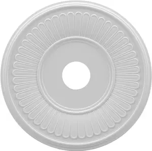 CMP19BE Berkshire Thermoformed PVC Ceiling Medallion (Fits Canopies up to 8 3/8"), 19"OD x 3 1/2"ID x 1"P