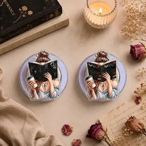 2D Acrylic Dark Romance Reader Phone Grip - Hunting Adeline Book Theme Expandable Phone Stand Holder Anti-Drop Finger Grip